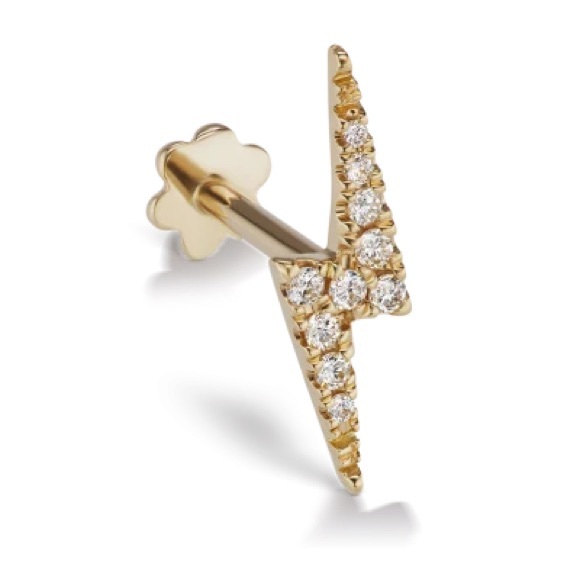 Maria Tash Jewelry - Maria Tash Diamond Lightning Bolt Threaded Stud Earring